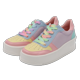 thumbnail image 1 of Tenis de Mujer Plataforma color Amarillo Tricolor A&P Shoes Orificios, 1 of 2