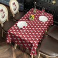 thumbnail image 2 of Red Christmas Tree Pattern Rectangle Tablecloth 60"x120",Waterproof Polyester Rectangle Table Cloth, Wipeable Spillproof Polyester Tablecloth for Dining, Camping, Indoor and Outdoor, 2 of 6