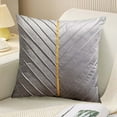 thumbnail image 7 of SHIMELE Solid Color Velvet Pleated Pillowcase Cushion Decorative Pillow for Sofa Bed Office Lumbar Support Waist Protection 45x45cm, 7 of 7