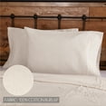 thumbnail image 5 of VHC Brands Burlap Natural Solid Color Cotton Farmhouse Bedding Standard Sham, Pillowcase Set 21x30, Antique White, 5 of 7