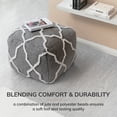 thumbnail image 2 of Diamond Joe Gray Ivory Jute Pouf Ottoman, 2 of 8