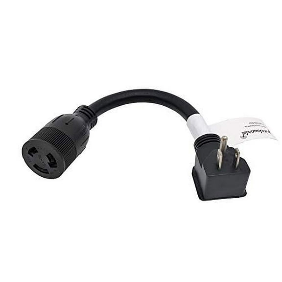 Parkworld 885248A Adapter Cord Household Regular Plug 5-15P to L6-20R Receptacle Female (Right Angle Plug)