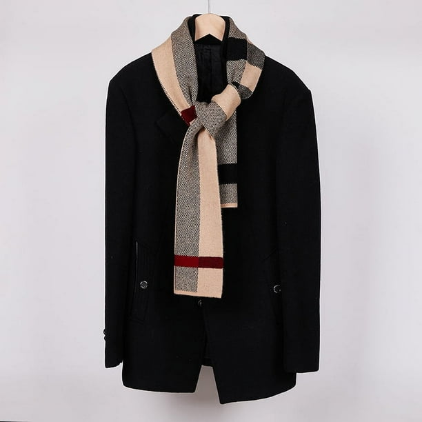 RV Bufanda corta de lana pura para hombre traje de negocios de invierno con Clas Rojo Verde Rojo Verde Bodega Aurrera en linea