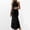 Black, variant on Women's Cotton Maternity Dress Halter Sleeveless Stretch Bodycon Mermaid Maxi Dresses Pregnancy Backless Slit Twist Cocktail Party Wedding Dresses Black M