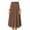 Brown, variant on Womens High Waist Polka Dot Pleated Skirt Midi Swing Skirt with Pockets Red L