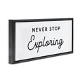 thumbnail image 3 of Stupell Industries Rustic Lodge Never Stop Exploring Black Floating Frame Canvas Art, 31 x 14, by Susan Ball, 3 of 8