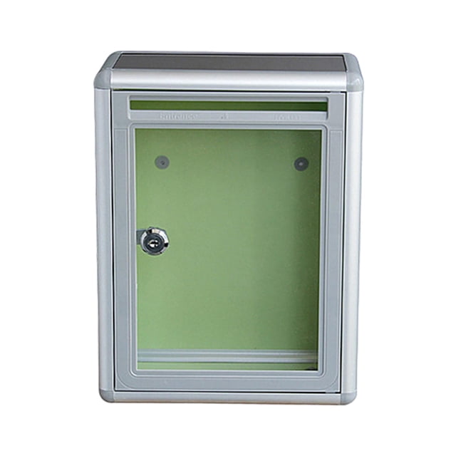 Abbracc Lockable Wall Mount Mailbox Letterbox Multi Functional Post Box Letter Magazines Front Access