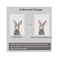 thumbnail image 2 of WFSposter Cute Female Baby Bunny Rabbit Animal Print Portrait Framed Canvas Wall Art for Kids Room Bathroom Living Room Bedroom Home Decorate, 2 of 7