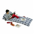 thumbnail image 3 of Dahlia Flower Floor Pillow Lounger Cover, Dotted Digital Paint of Dahlia Botanical Curved Rolled Wild Ray Blunts Design, Nap Mat Printed Fabric Case for 5 Pillows, 88" x 36", Blue White, by Ambesonne, 3 of 5