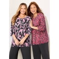 thumbnail image 3 of Catherines Women's Plus Size Petite Suprema Feather Together Tee, 3 of 6