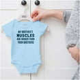 thumbnail image 5 of Funny Younger Sibling Big Brother Romper Boys or Girls Infant Baby Brisco Brands NB, 5 of 6