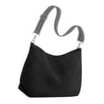 thumbnail image 4 of Bolso de mano de pana para mujer, informal, con correa ajustable, para el trabajo diario, Valentín y adolescentes. Negro, 4 of 8