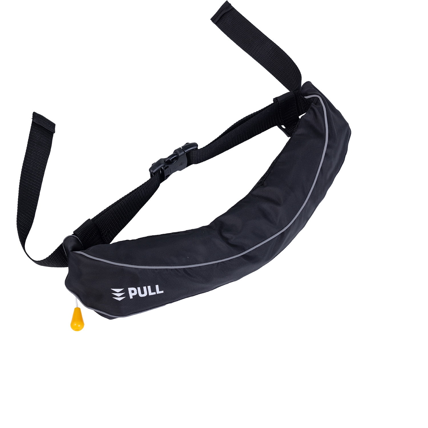 KFFKFF Adult Inflatable Belt Pack,105N Buoyancy,Suitable for Over 80 Pounds and Waist up to 59 inches Adjustable,Inflatable Waist PFD for Stand Up Paddleboarding,Kayaking,Black(CO2 Cylinder Excluded)
