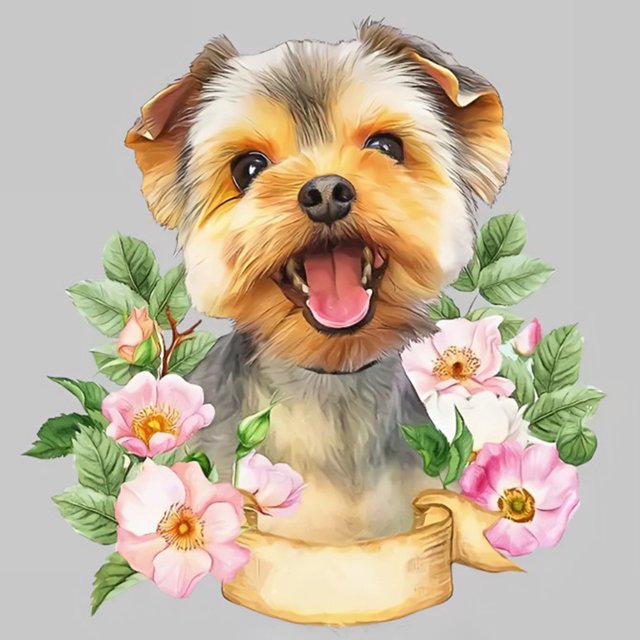 5D DIY Kit Perro Elegante Del 30x30cm