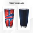 thumbnail image 3 of Taza térmica duradera de acero inoxidable 304 con tema del equipo de fútbol Bills con tapa y pajita Taza térmica de acero inoxidable de 20 oz Taza para automóvil Adecuada para bebidas frías y, 3 of 8