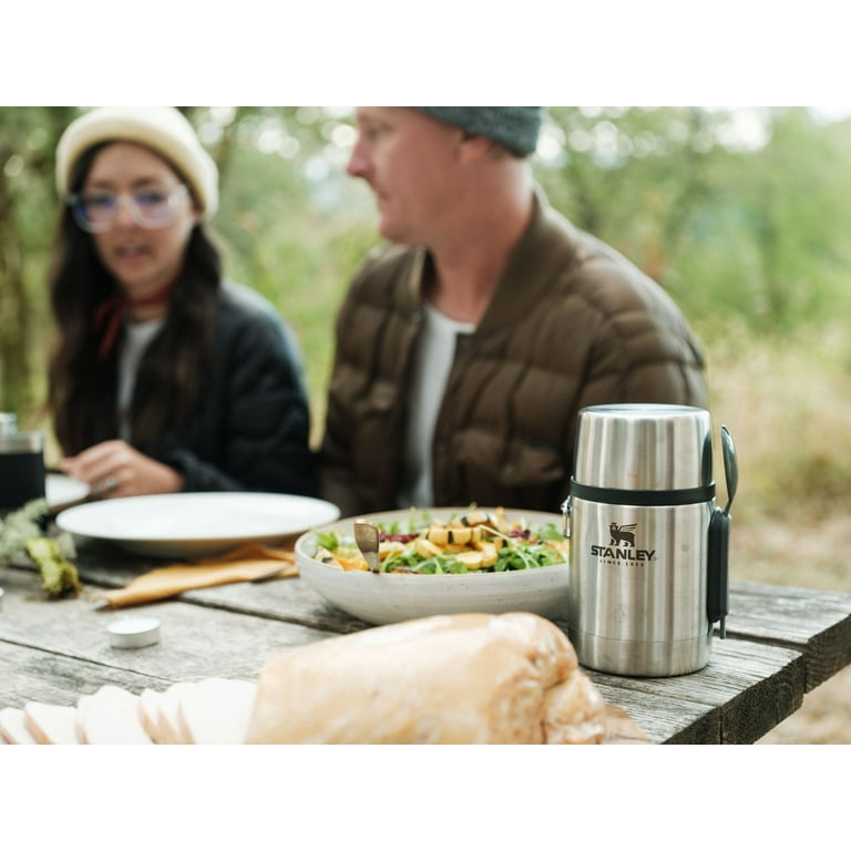  Stanley Adventure to Go Insulated Food Jar with Cup Lid and  Spork - 24oz - Stainless Steel Insulated Food Container - BPA-Free and  Dishwasher Safe : Home & Kitchen