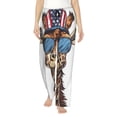 thumbnail image 2 of Lsque American Giraffe Style Print Women's Pajama Pants, Lounge Pant - Comfortable Home Wear,Elastic Waistband, Stylish Design-, 2 of 9