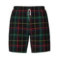 thumbnail image 4 of Lsque Mens Swim Trunks Buffalo Plaid Dark Green Pattern - Bathing Suit Compression Liner - Beach Swim Shorts Swimwear - (S-3XL) - Stretch Quick Dry -Small, 4 of 9