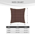 thumbnail image 4 of Haiem Brown Gold Grid Print Velvet Soft Solid Decorative Square Throw Pillow Covers Set with Elegant Piping Christmas Cushion Case for Sofa Bedroom Car-20"x20", 4 of 8