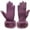 Purple, variant on Solid Color Gloves with Plush Cuffs, Classic Polyester Fashion Gloves for Women, Soft Fur Trimmed Wrist Warmers, Lightweight Party and Evening Wear Accessories Black