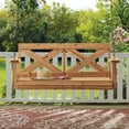 thumbnail image 5 of Backyard Discovery 55" Cedar Wood Farmhouse Outdoor Porch Swing Bench, Two-Person Seating, 5 of 5
