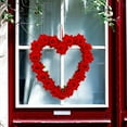 thumbnail image 6 of Valentines Day Wreath Decor,Artificial Rose Wreath,Wreaths For Front Door Outside,13 Inch Valentine Decorations,Fake Rose Flowers Heart Shaped Wreath For Outdoor Valentine'S Day Wreath,Red, 6 of 8