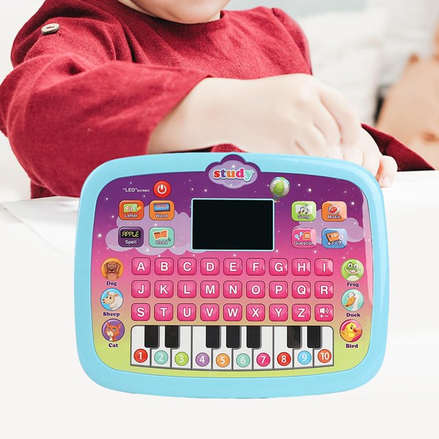 Máquina de aprendizaje temprano para bebés, regalos del Día de San Valentín para niños, tableta educativa con letras de aprendizaje para niños de 3, Azul