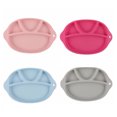thumbnail image 2 of Food Grade Silicone Kids Partition Tray Drop-proof Rices Dish Holder Baby Separate Plate Children's Cutlery (Grey), 2 of 9