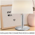 thumbnail image 3 of HEALEEP Rallonge de Lampe avec Tige de Connexion en Acier Inoxydable Argenté Réglage de Hauteur Adultes 1Pcs, 3 of 8