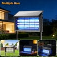 thumbnail image 2 of Solar-Powered Bug Zapper, 4200V Electric Insect Trap with 395nm Light Tube, 3000mAh Battery, IPX67 Waterproof, for Patio, Garden, Backyard and Indoor Use (50*24.5CM), 2 of 7
