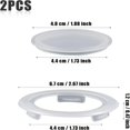 thumbnail image 2 of LNGOOR 2 Set Patio Table Umbrella Hole Ring and Cap Set  Standard Size Umbrella Thicker Hole Ring Plug and Cap Set (White), 2 of 6