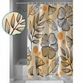 thumbnail image 4 of Orange Floral Fall Waterproof Fabric Shower Curtain, Thanksgiving Botanical Maple Leaf Shower Curtain for Bathroom Curtains Bathtubs Hotel Washable Shower Curtains with 12 Hooks Stall 54x78in, 4 of 6