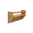 thumbnail image 3 of Max & Lily Wall Shelf with Pegs (16in / 400mm), Pecan, 3 of 6