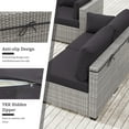 thumbnail image 4 of Snubbull 8-Piece Patio Furniture Cushions, Replacement Outdoor Cushions for 3-Seat Sectional Sofa, Waterproof & Zipped, 25.6"*23.6"*4", Grey, 4 of 8
