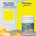 thumbnail image 2 of PINTEX Pintura para Pared Vinil-Acrílica | Fácil Aplicación, Alta Cobertura y Resistente a la Lluvia | Pintura Acrilica para Interiores Exteriores Acabado Mate | 19 Litros | Color Aproximado al Real, 2 of 8