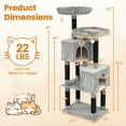 thumbnail image 3 of Costway Large Multi-level Cat Tree with 2 Condos, 2 Perch Beds, Scratching Posts, Balls, 3 of 10
