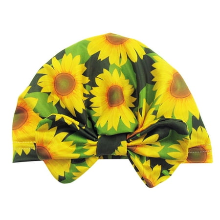 

Relanfenk Baby Hats Boy Girl Sun Floral Bowknot Cap Toddler Turban Photo Props Hat