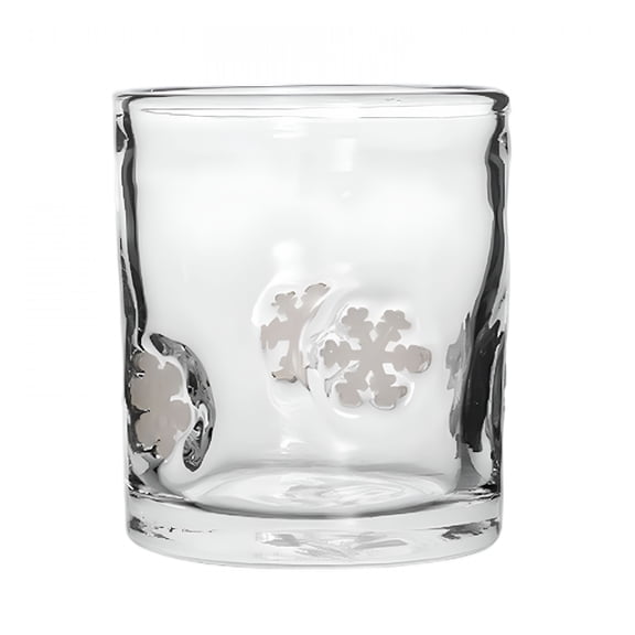 ACDANC 2026 New Winter Juice Glass 14 Oz Snow Christmas Party Whiskey Glass Hand Blown Cocktail Drinking Glasses Cups for Holiday,Party,Bar,Home Decor Lovely Gifts