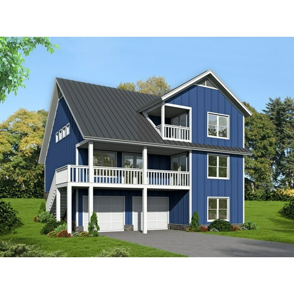 763-1289: Traditional 3 Bed, 4 Bath Luxury Home Plan, 1835 Sq Ft: Full Blueprints with License to Build by Home Plan Marketplace - Lesuto