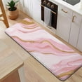 thumbnail image 5 of Pink Marble Gold Line Pattern Kitchen Rug Mat,Kitchen Runner Rugs Non Skid Washable,Decorative Kitchen Floor Mats for Kitchen,Sink,Laundry,17"x47.2", 5 of 7