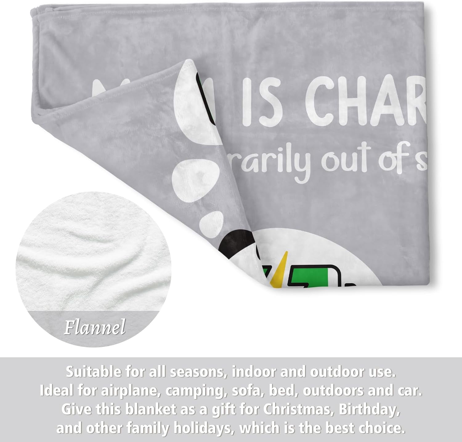 Gifts for Mom, Mom Birthday Gifts- Funny Soft Blanket for Mom- Valentines Day/Birthday Gifts for Mom, New Mom Gifts for Women, Mom Gifts, Mom Blanket Throw for Napping Travel