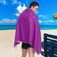 thumbnail image 4 of GZHJMY Purple Solid Beach Towel,Absorbent Quick Dry Sport Towel Oversized Lightweight Soft Bath Towel for Travel Sports Pool Swimming Bath Camping 31x71in Bath Towels, 4 of 7