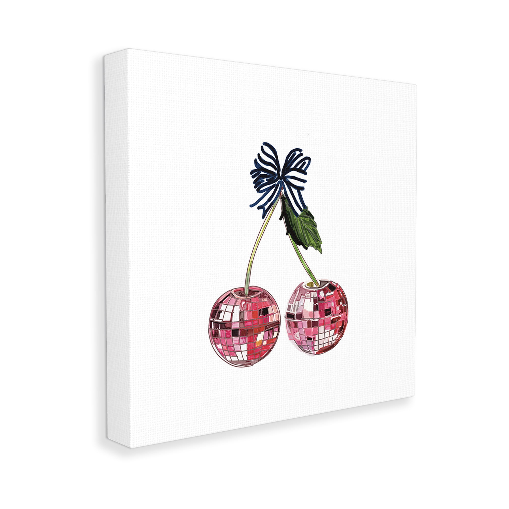 Stupell Industries Disco Ball Cherries Food & Beverage Painting Gallery Wrapped Canvas Art Print Wall Art, 24 x 24