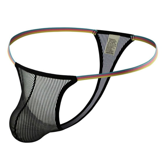 Mens Underwear Men Casual Fashion Solid Sexy Cutout Open File Ice Silk Briefs