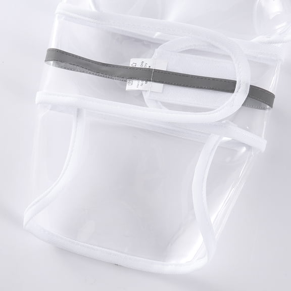 OUNONA Reflective Strips Rain Coat Dog Raincoat White for Outdoor Travel 1Pack