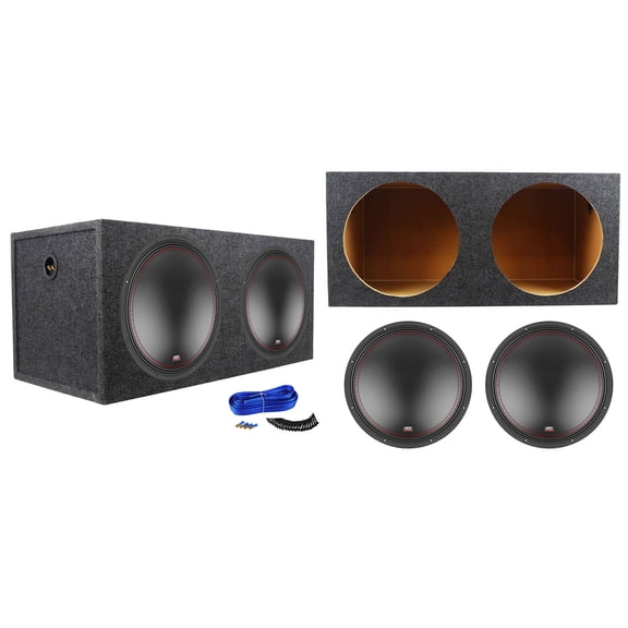 MTX 5515-44 15" 800 Watt DVC 4-ohm Car Audio Subwoofer Sealed Sub Box Enclosure
