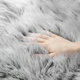 thumbnail image 4 of Deluxe Ultra Soft Faux Sheepskin Fur Series Fluffy Decorative Indoor Shag Area Rug, 3 x 5 Feet Rectangle, Black and White, 1 Pack, 4 of 5