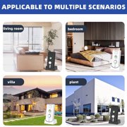 2-Way Voice Intercom Wireless Communication System Hands-Free Voice Activated Rechargeable Calling Unit 1000m 3280.8ft Range White 2 Pack-white