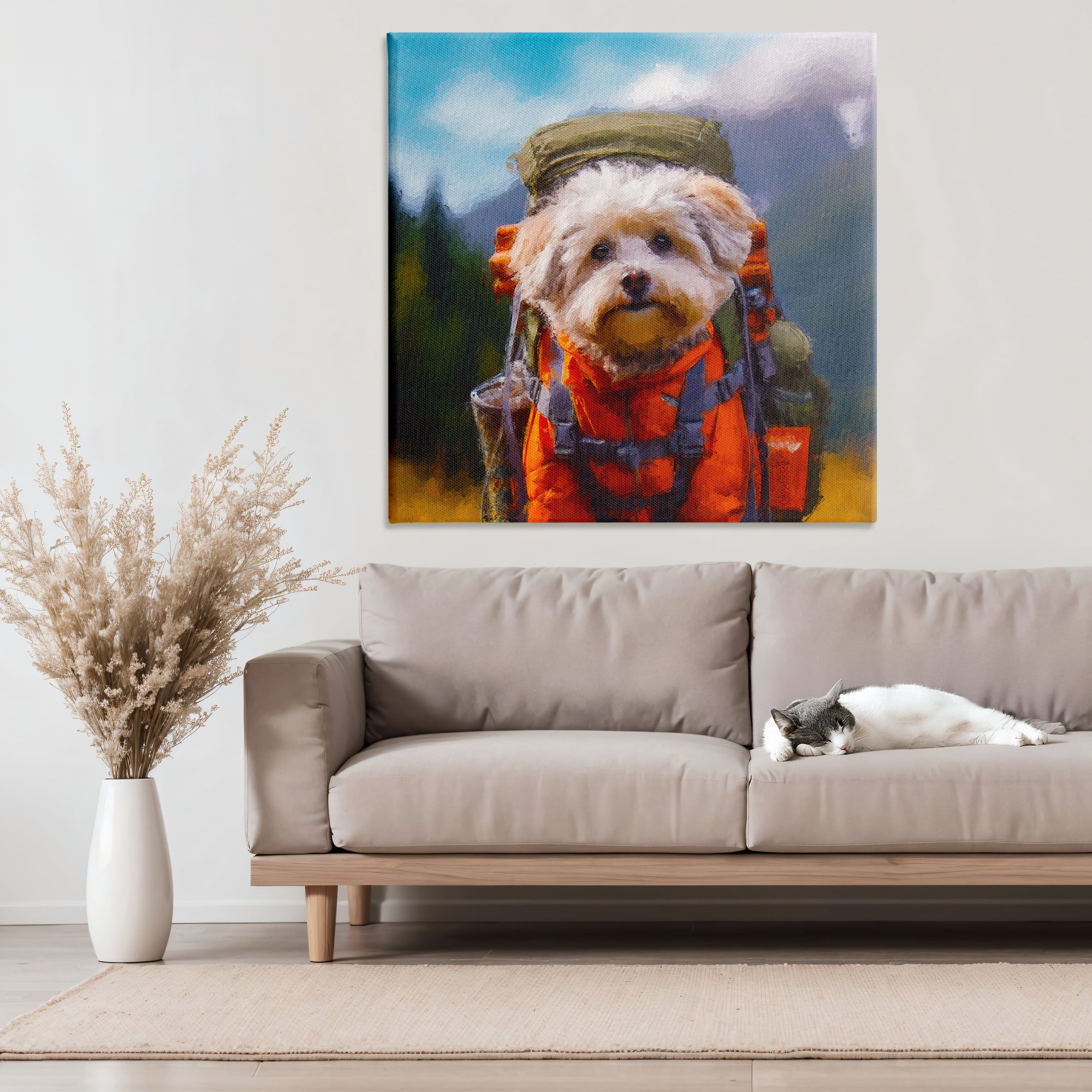 Stupell Industries Adventuring Hiker Dog Canvas Wall Art, design by Sean Parnell