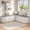 White, variant on Gineuiia L-Shape Storage Bench with Cushion Backless Corner Dining Bench with Storage Kitchen Breakfast Nook Bench Storage Bench for Entryway Walnut